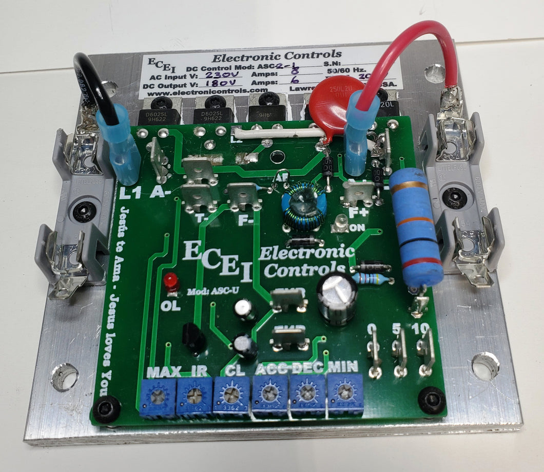 Speed Control for 3/4HP-180V DC Motors, Mod. ASC2-0.75