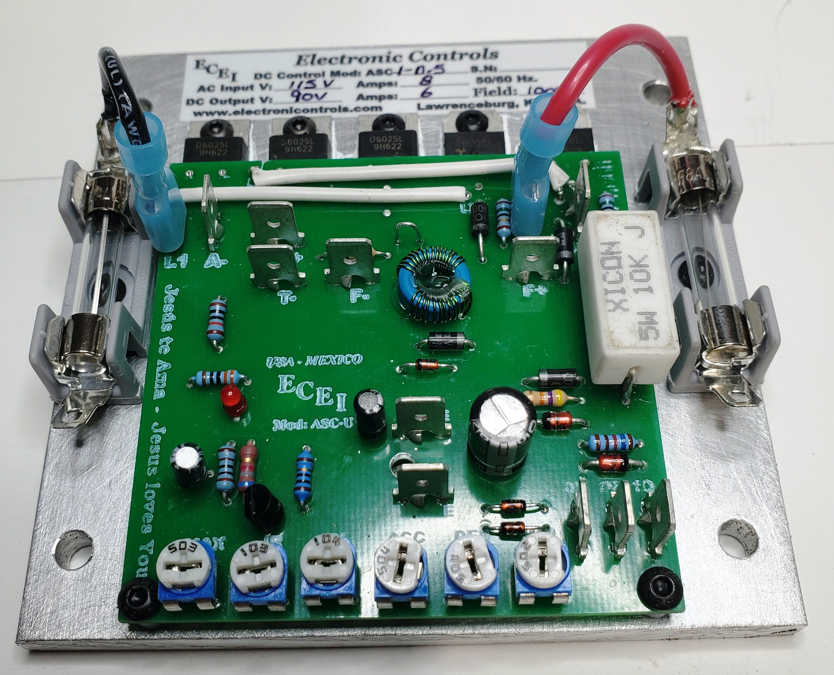 DC Speed Control for 1/3HP-90V DC Motors. Mod. ASC1-0.3.