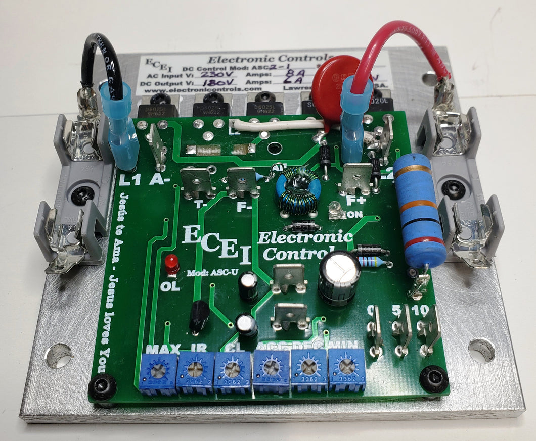 Speed Control for 1HP-180V DC Motors, ASC2-1 Chassis