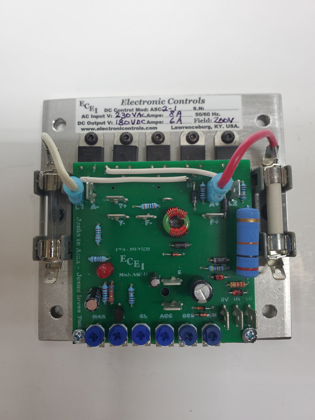 DC Drive for 1/3HP-180V DC Motors, Mod. ASC2-0.3, Chassis-open